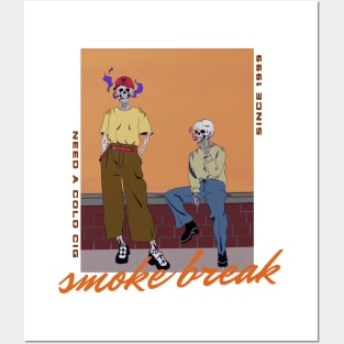 I Need a Cigarette - Orange/Brown Posters and Art